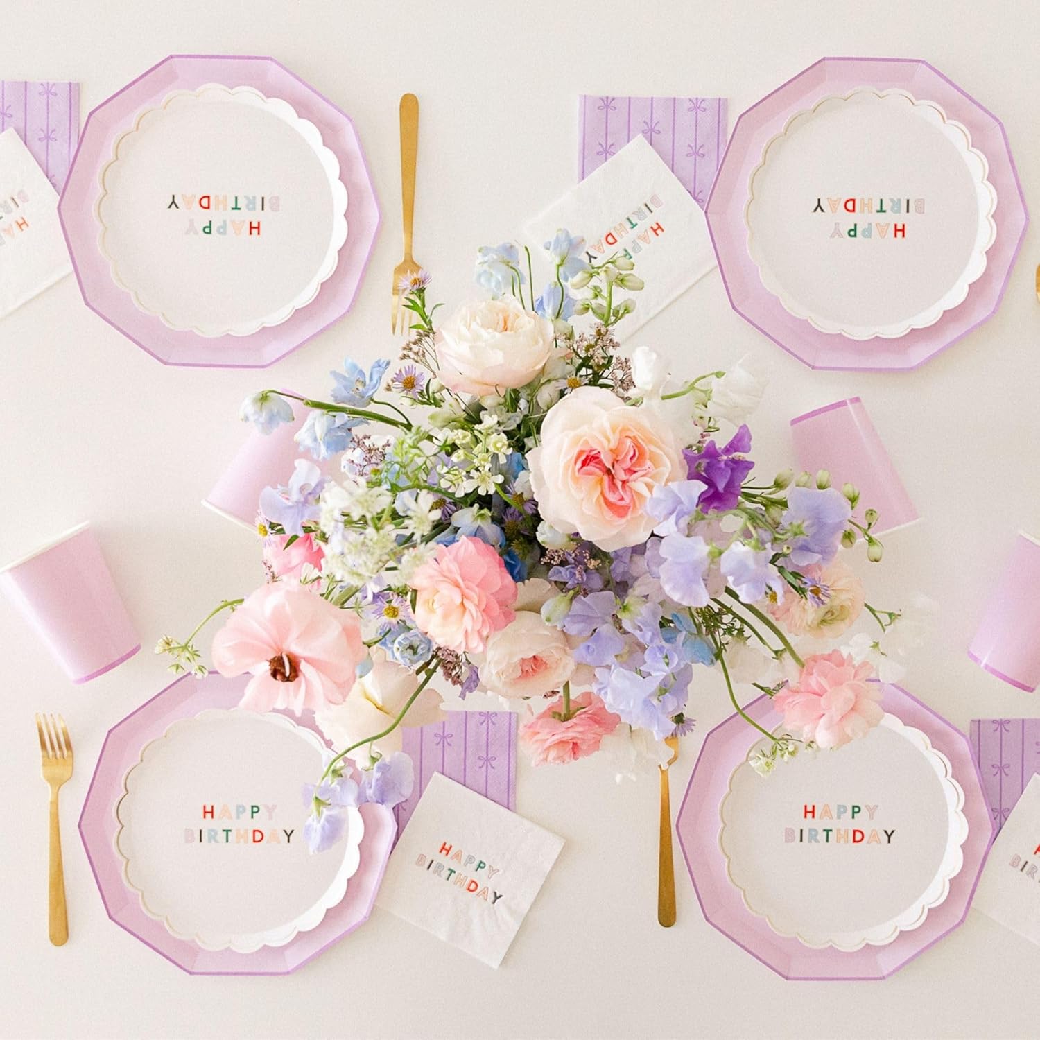 Lilac Purple Paper Plates 105 Inch Pack of 8