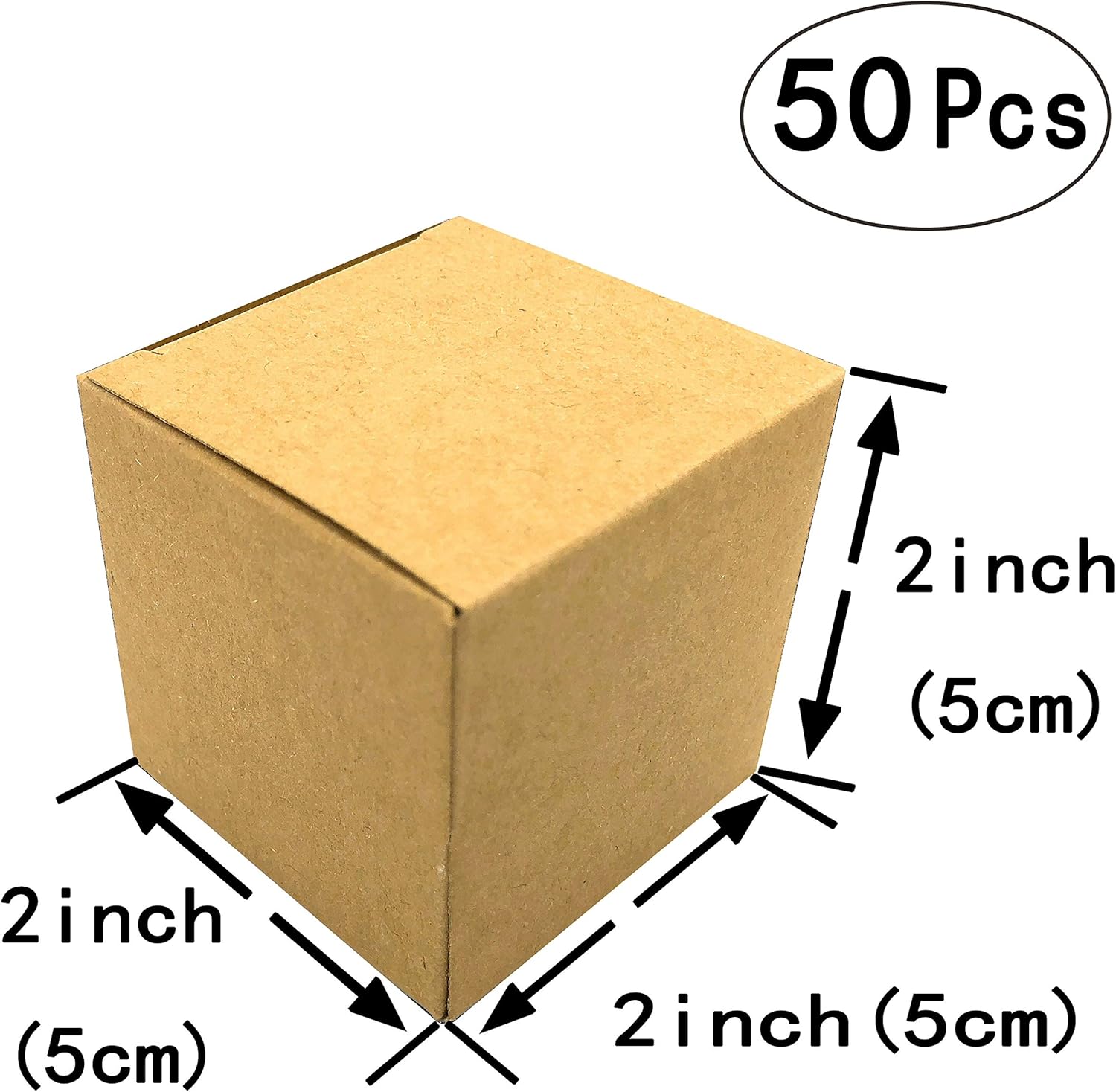AWESON PARTY Kraft Paper Cube Favor Box Kit 50pc