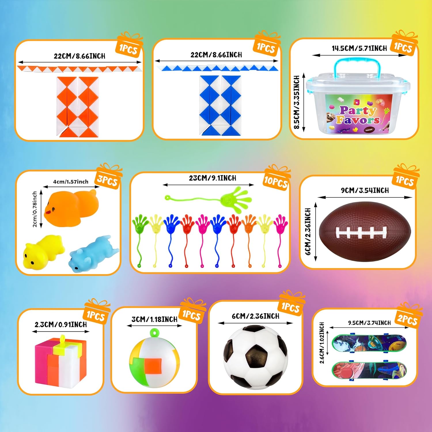 32 Piece Party Favor Pack with Storage Box