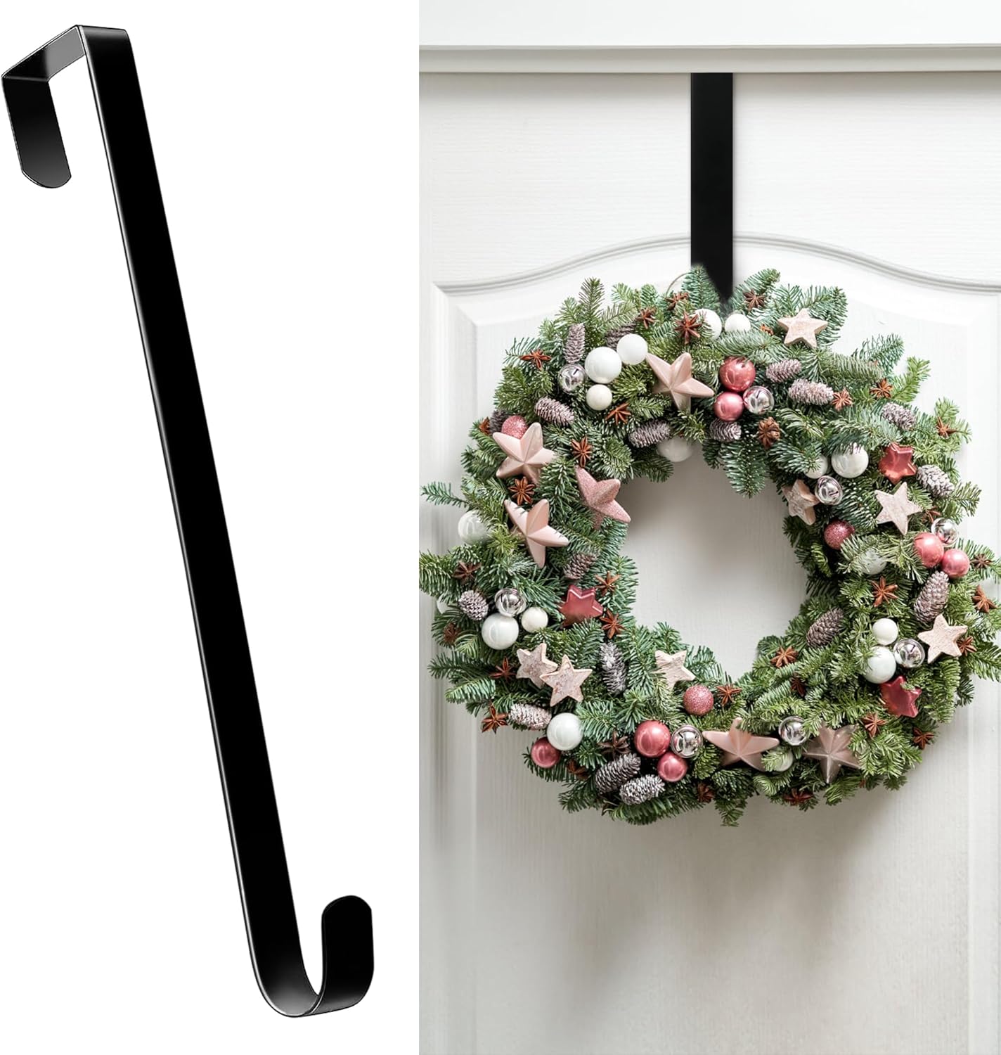 HOOSUN 12 Inch Wreath Hanger Door Hooks