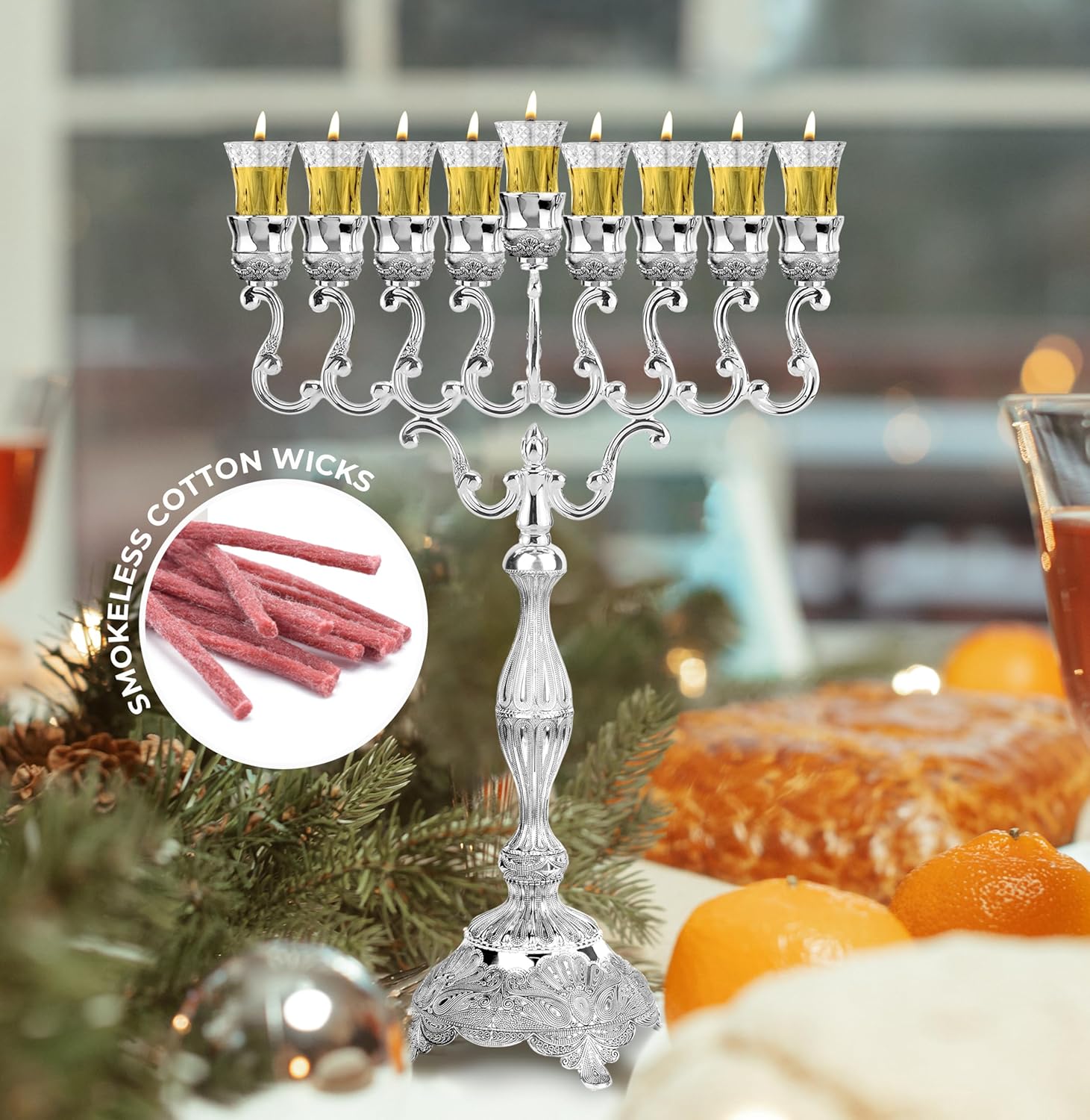 Ner Mitzvah Cotton Wicks for Oil Candles Pack of 50