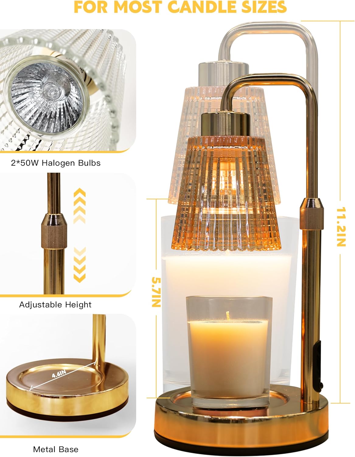Candle Warmer Lamp with Timer and Dimmer