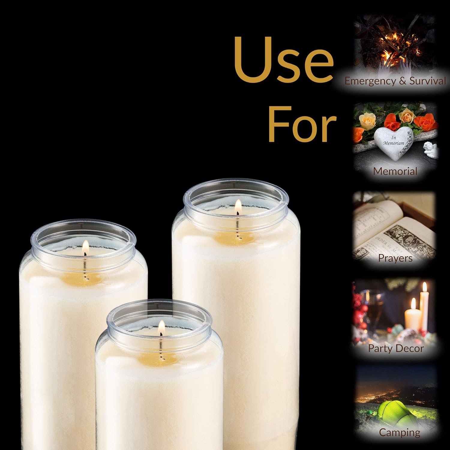 Tribello 6 Day Candles 6 Pack White Pillar Candles