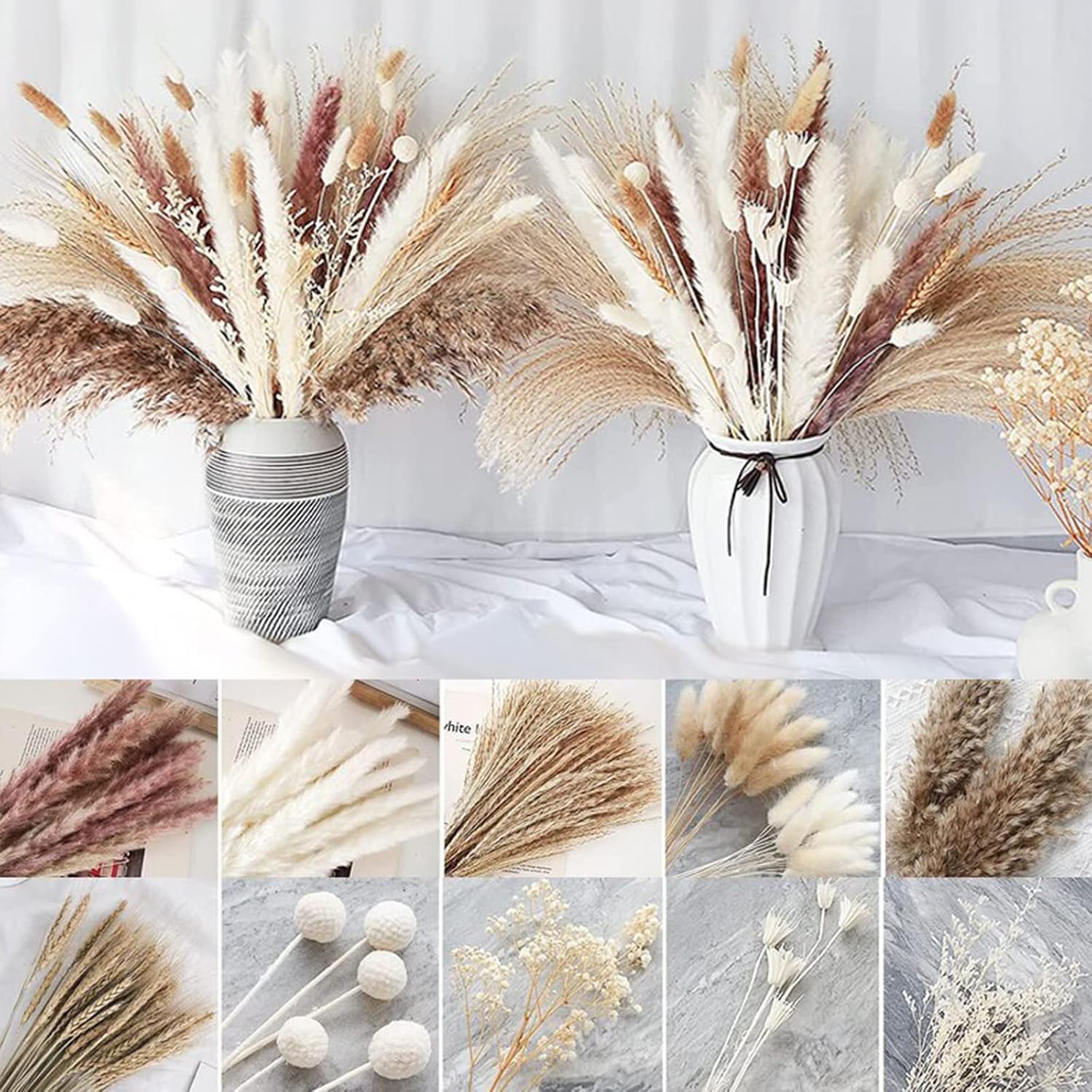 Ochine Natural Dried Lagurus Ovatus for Home Decor