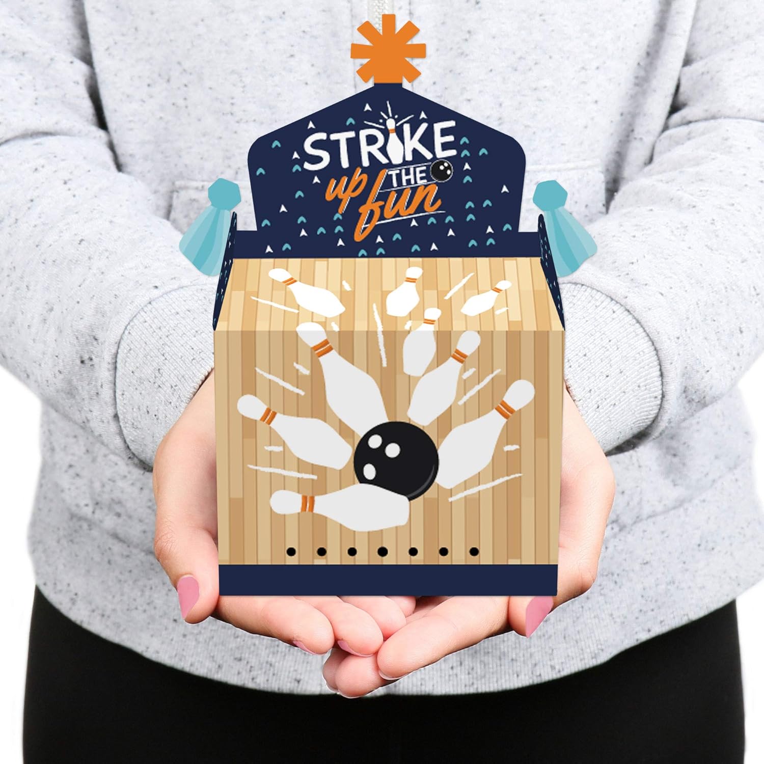 Big Dot of Happiness Bowling Themed Goodie Boxes Set of 12