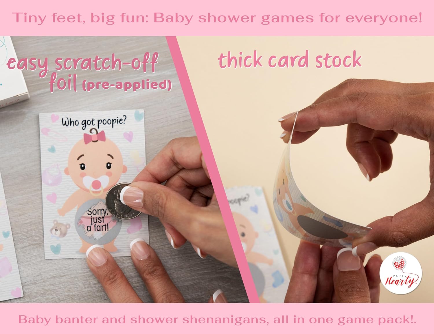 Party Hearty Baby Shower Games 66 Poopie Scratch Off Tickets