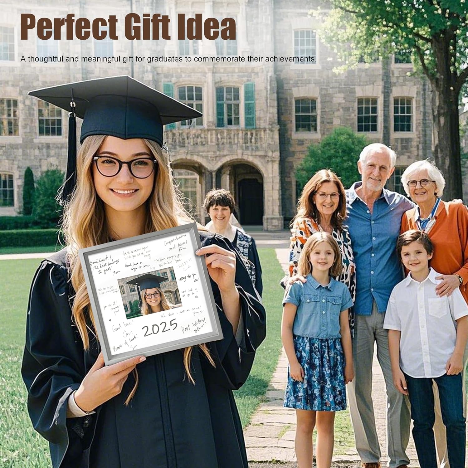Elegant 12x12 Shadow Box Frame for Graduation and Family Memories