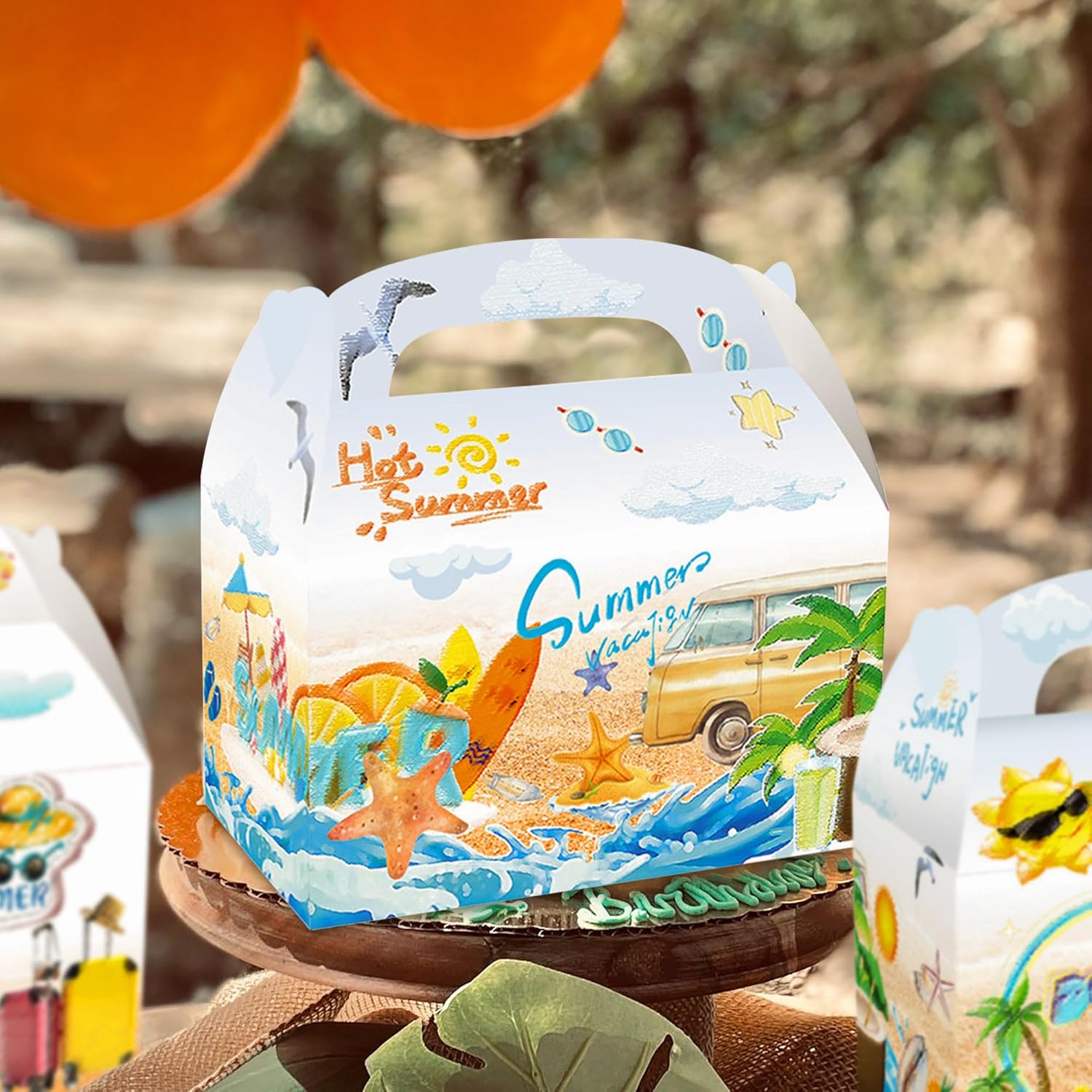 JeVenis Surf Party Favor Boxes Set of 12