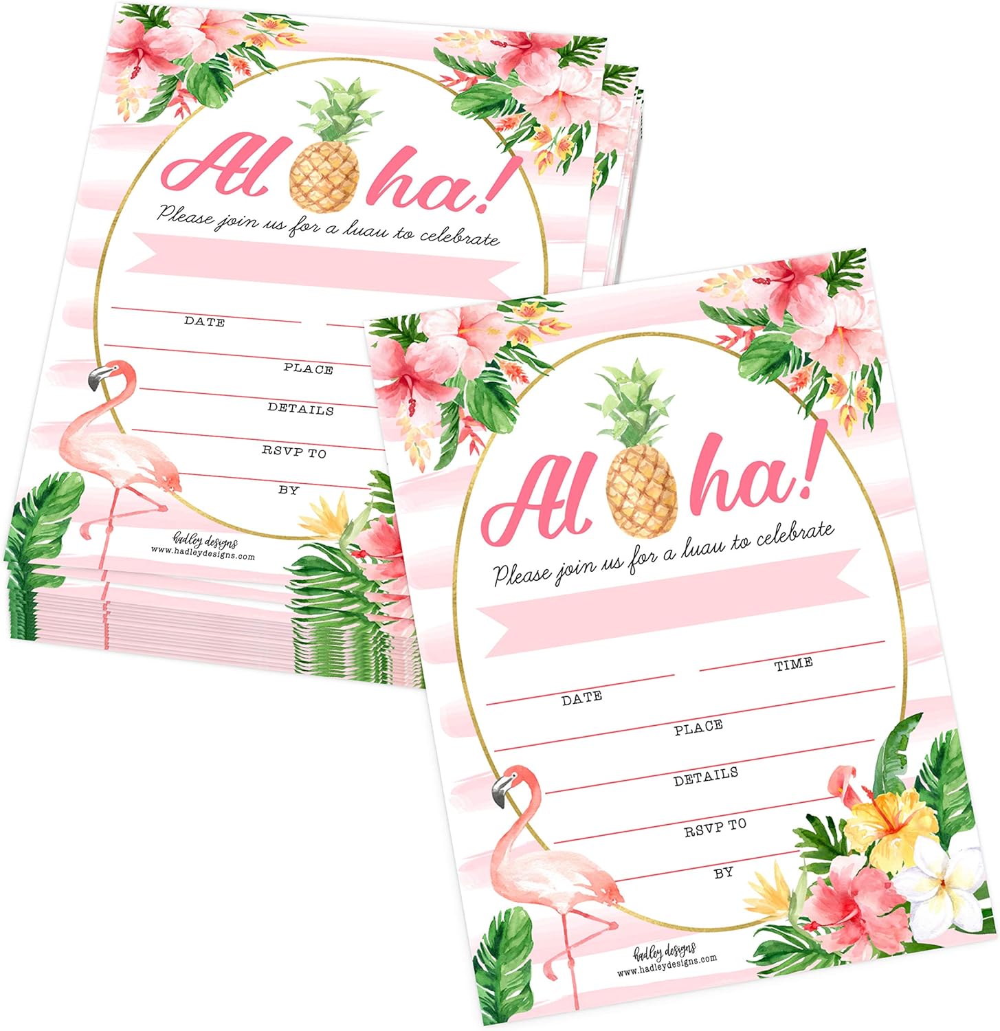 Hadley Designs Pool Party Invites for Girls and Kids