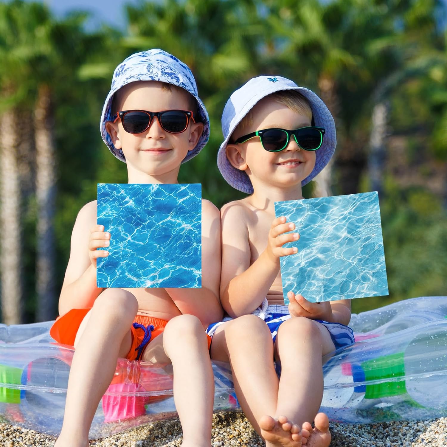 Ocean Themed Party Napkins Set 40Pcs Blue Summer Decorations