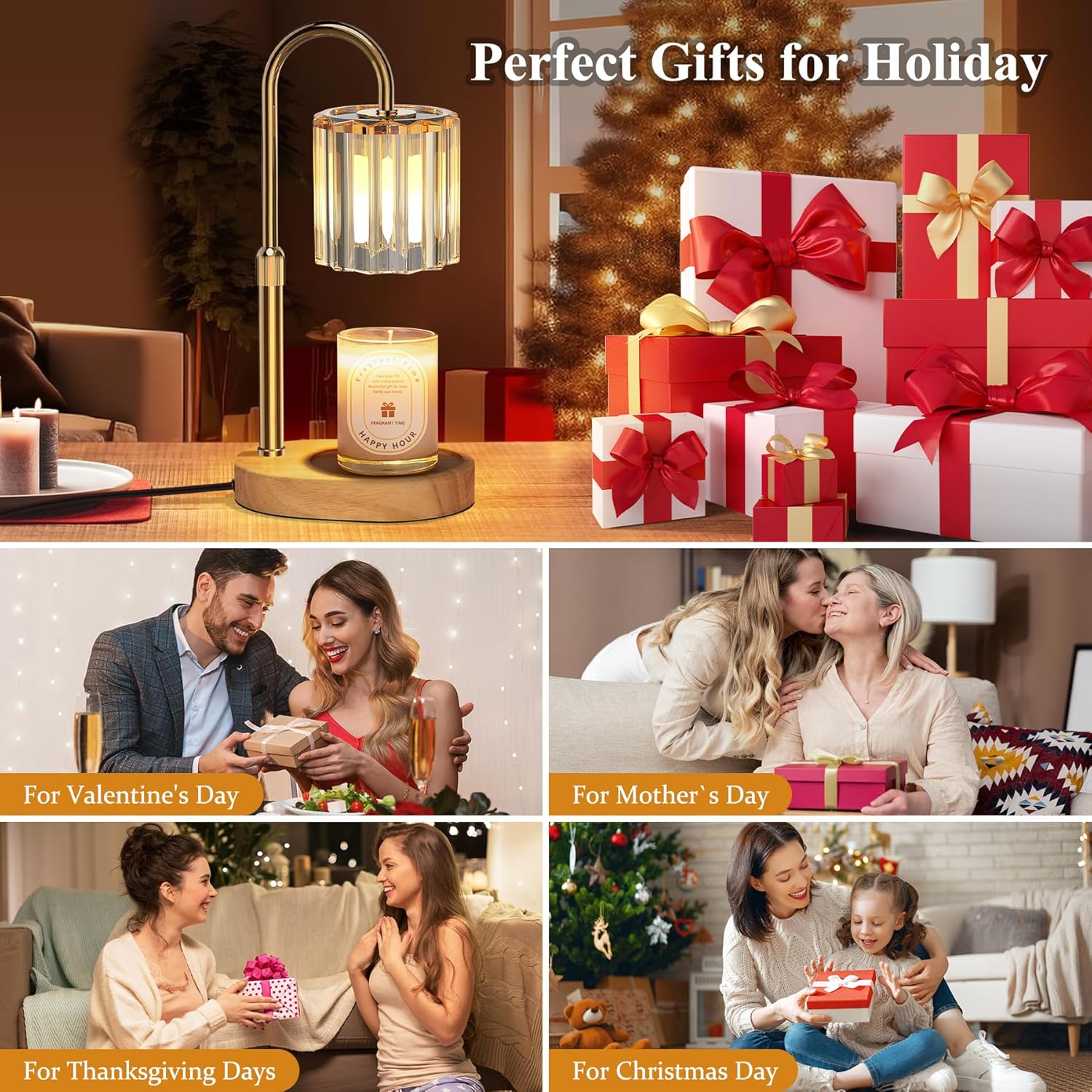 Lukasa Candle Warmer Lamp with Timer and Dimmer