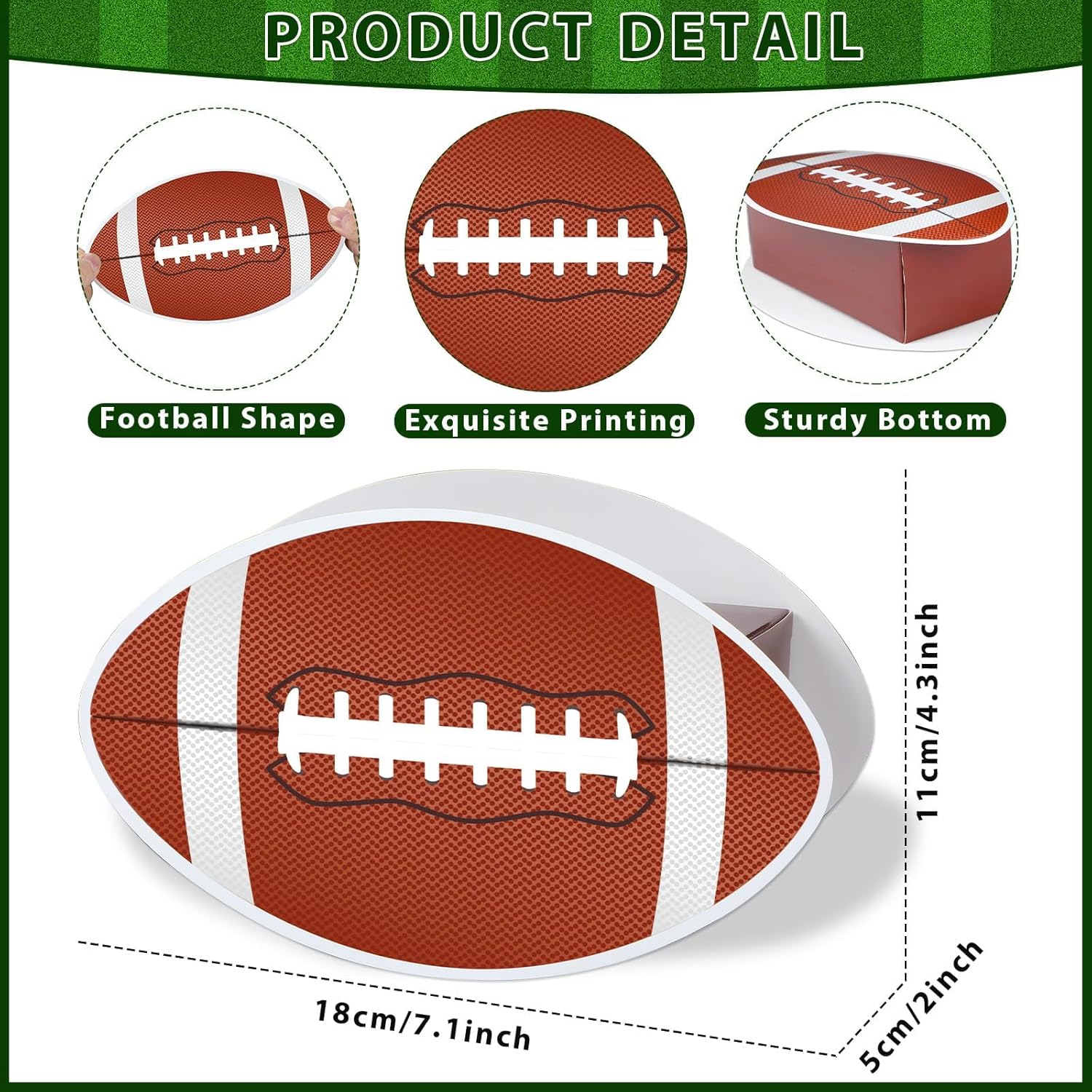 Lonfliness 24 Pack Football Shape Treat Boxes