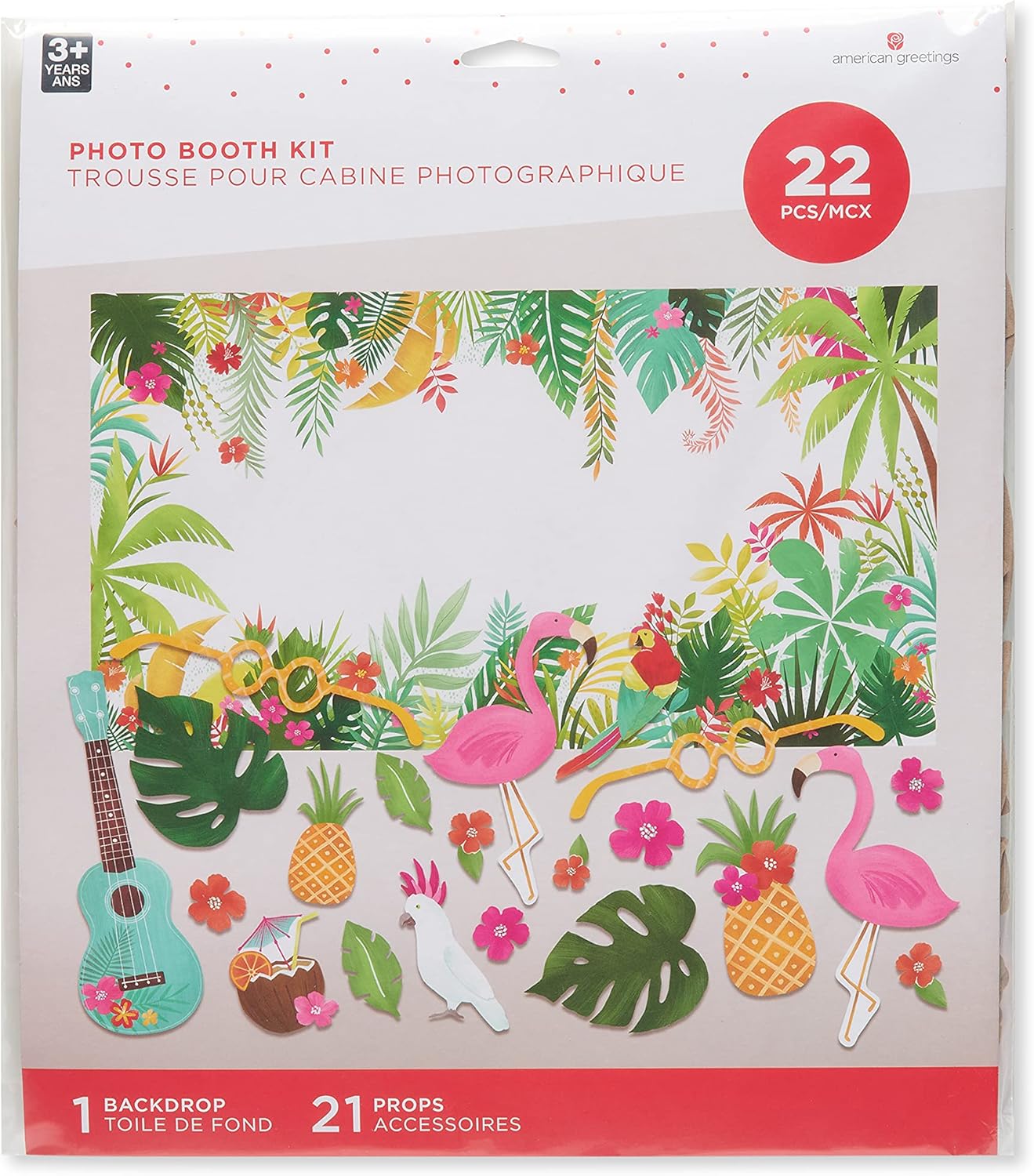 American Greetings Tropical Luau Party Supplies 22-Piece Kit