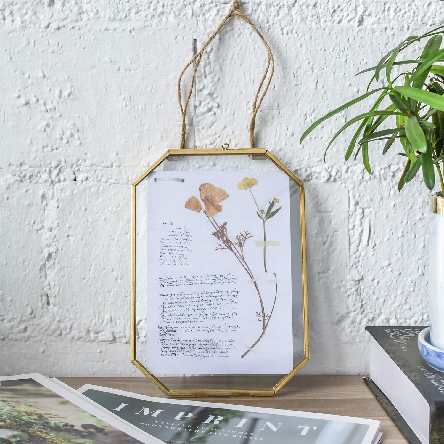 NCYP 5x7 Inch Floating Glass Frame with Chain