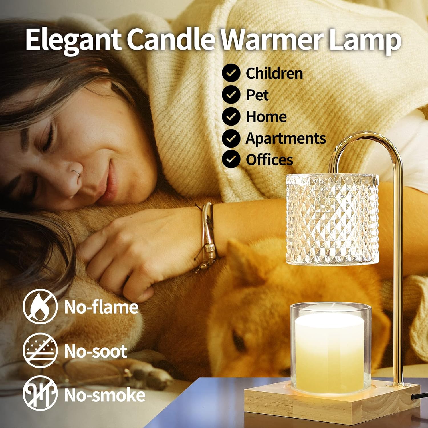 TigQiang Candle Warmer Lamp with Timer and Dimmer