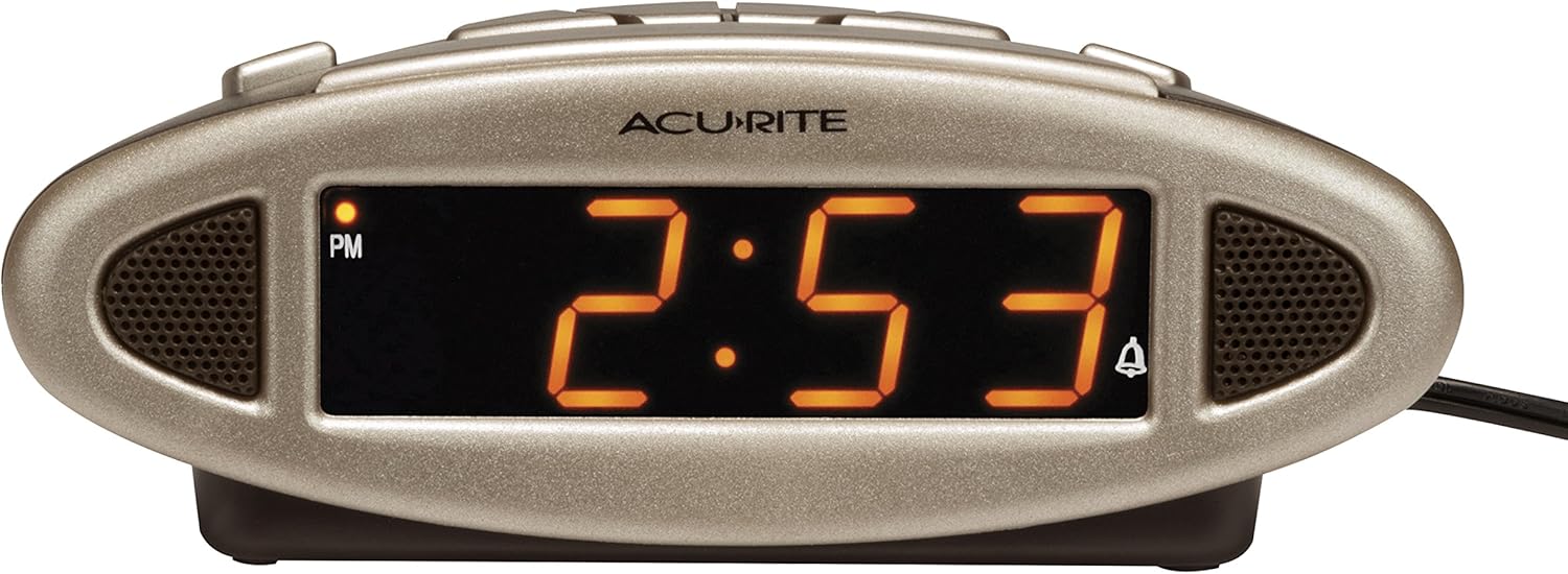 AcuRite 13027A Digital Alarm Clock Black