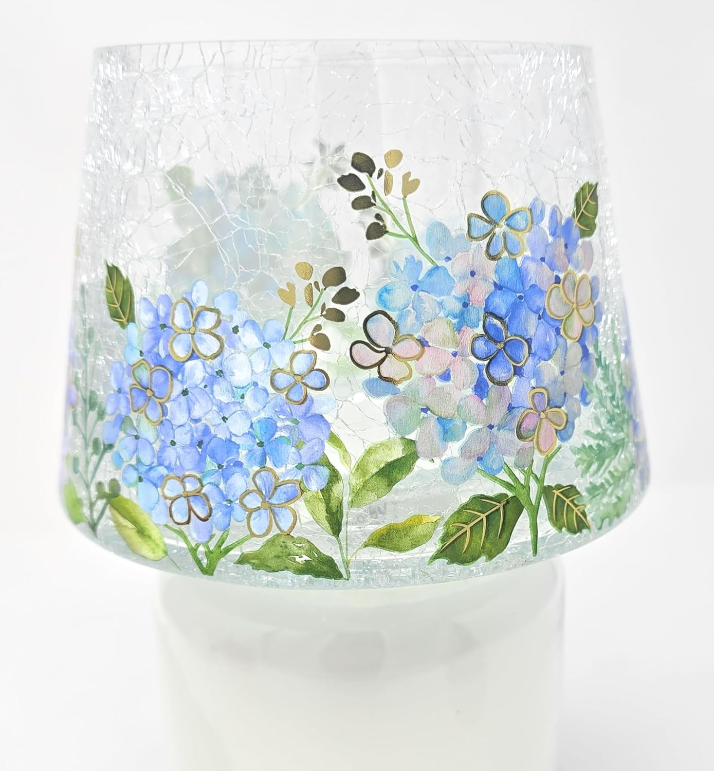 Yankee Candle Hydrangea Crackle Glass Jar Shade