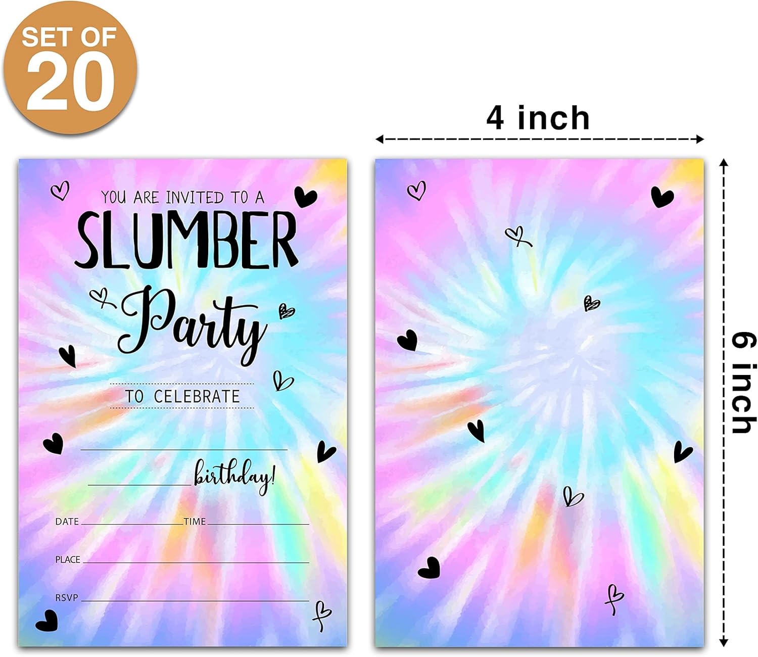 Sleepover Party Invitations 20 Cards Envelopes