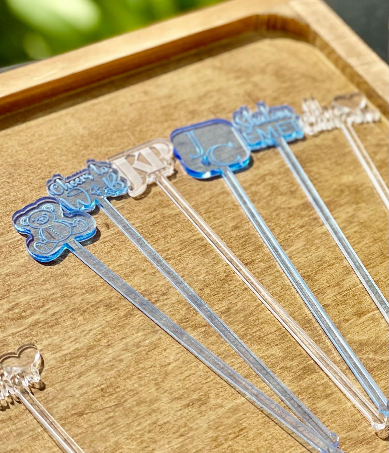 25pc Personalized Drink Stirrers Custom Name Stir Sticks