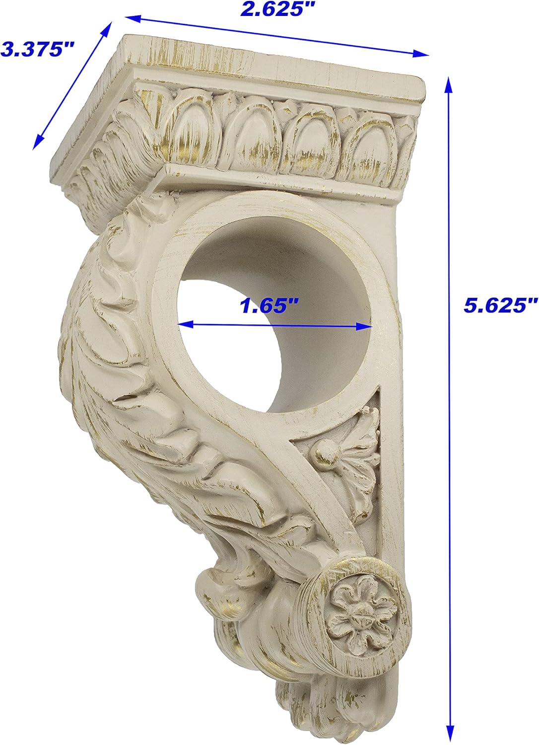 MERIVILLE Chatecu Drapery Sconce 2Pcs French White with Gold Highlight