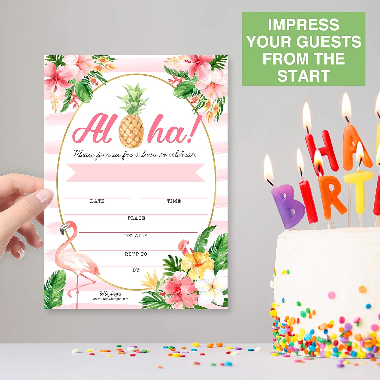 Hadley Designs Pool Party Invites for Girls and Kids