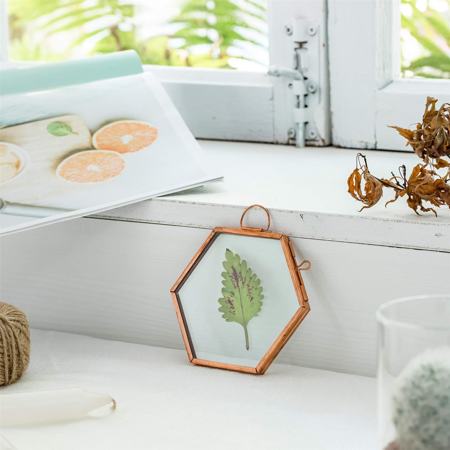 NCYP Rose Gold Copper Hexagon Herbarium Frame