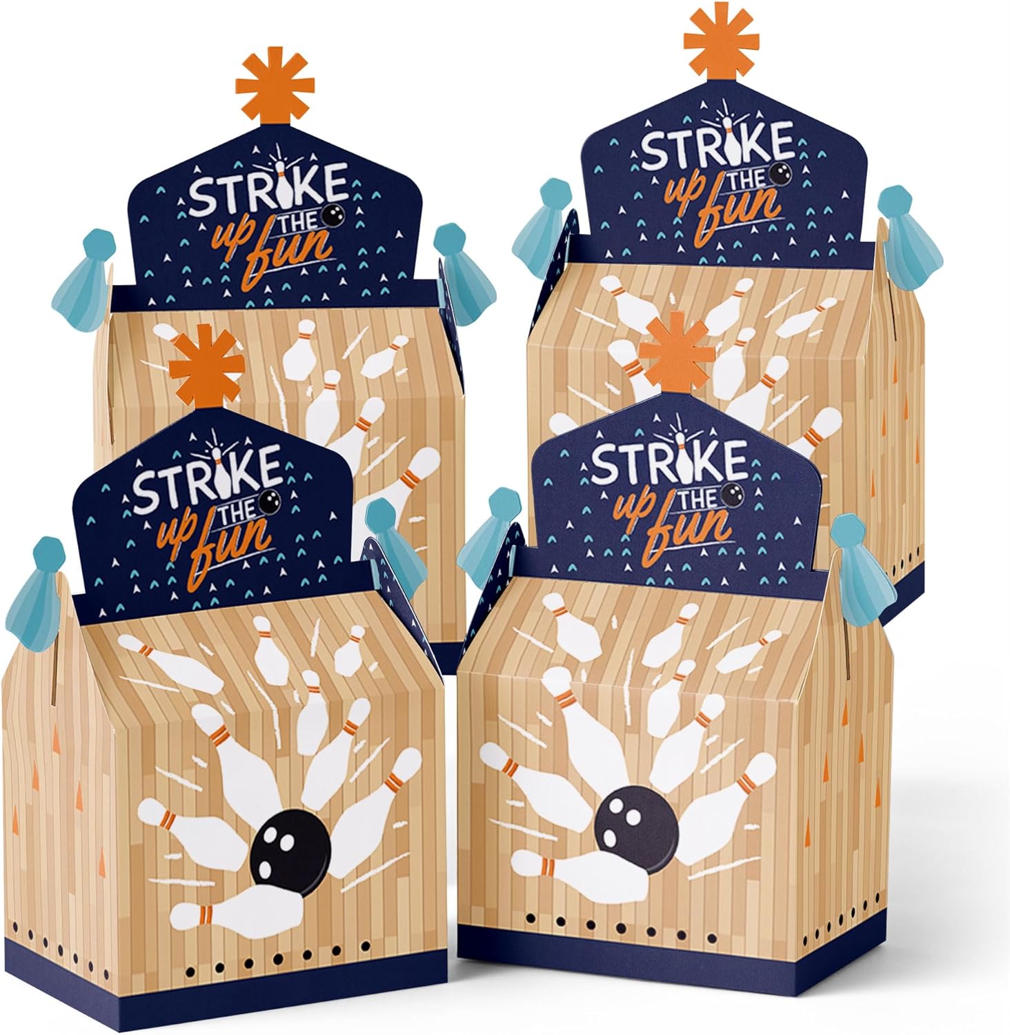 Big Dot of Happiness Bowling Themed Goodie Boxes Set of 12