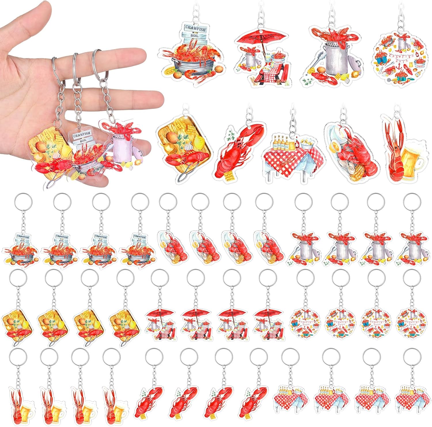 Namalu 36 Pcs Lobster Keychain Bulk Set for Women Keys Backpacks Purse