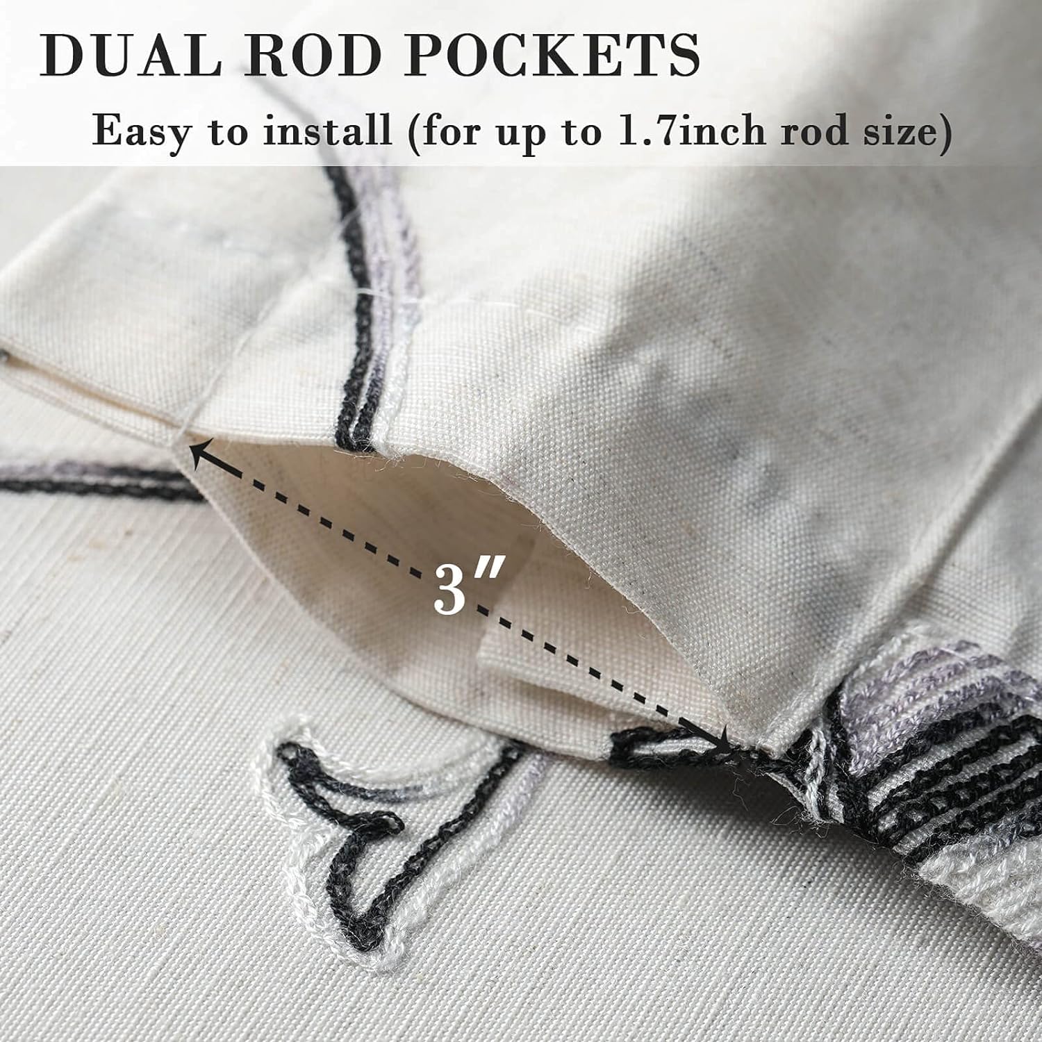 VOGOL Tie-Up Valance Kitchen Windows Curtains
