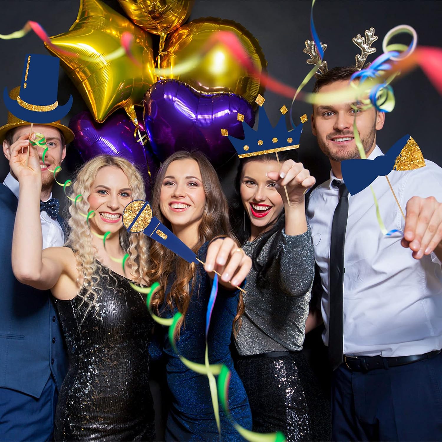 Zonon 24 Piece Photo Booth Props for Parties