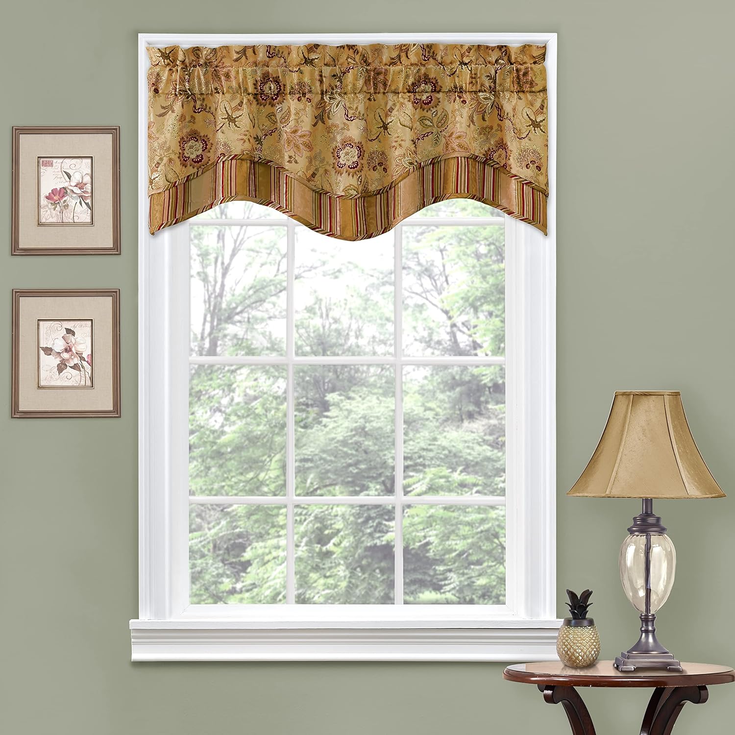 Waverly Traditions Navarra Scalloped Valance 52x16