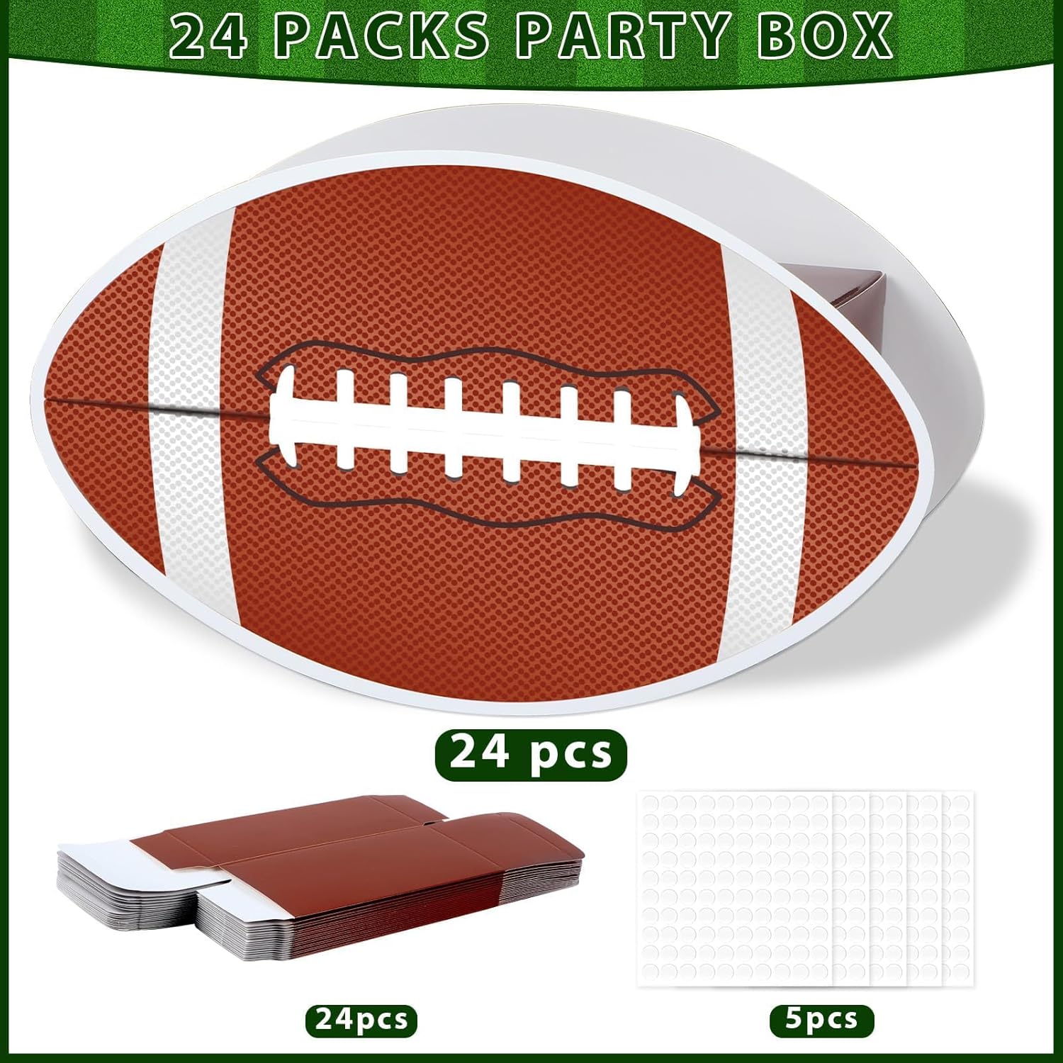 Lonfliness 24 Pack Football Shape Treat Boxes