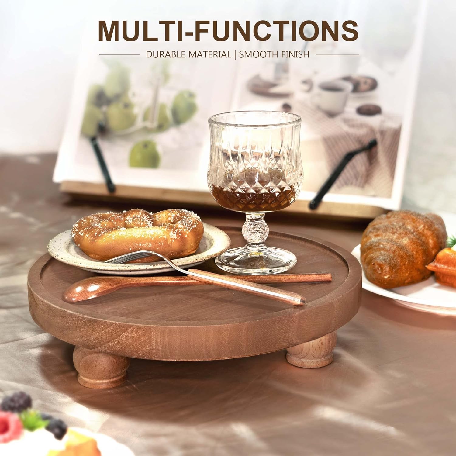 EOSAHR Rustic Wood Risers for Home Decor