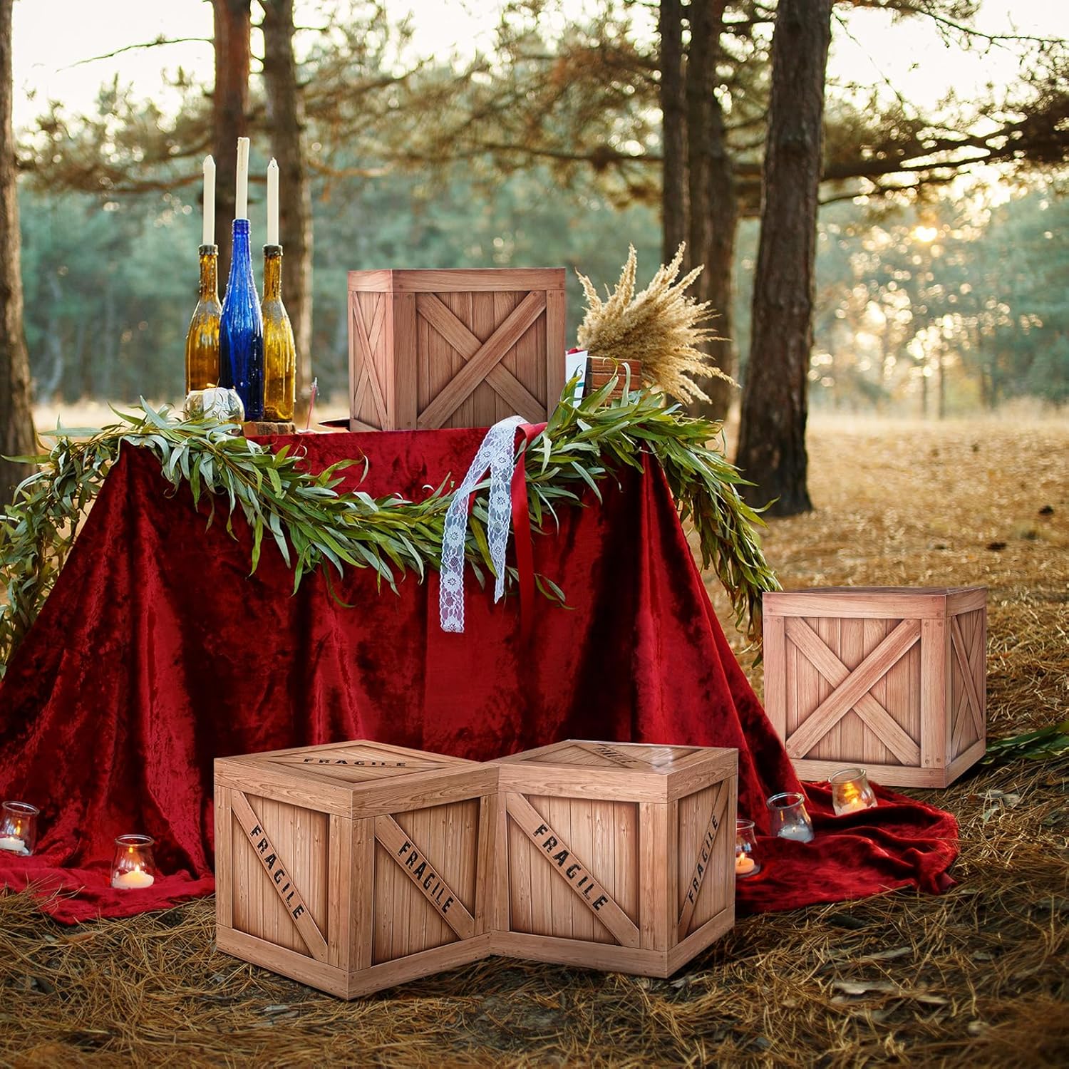 Humyoun 4 Pcs Jungle Themed Party Favor Boxes