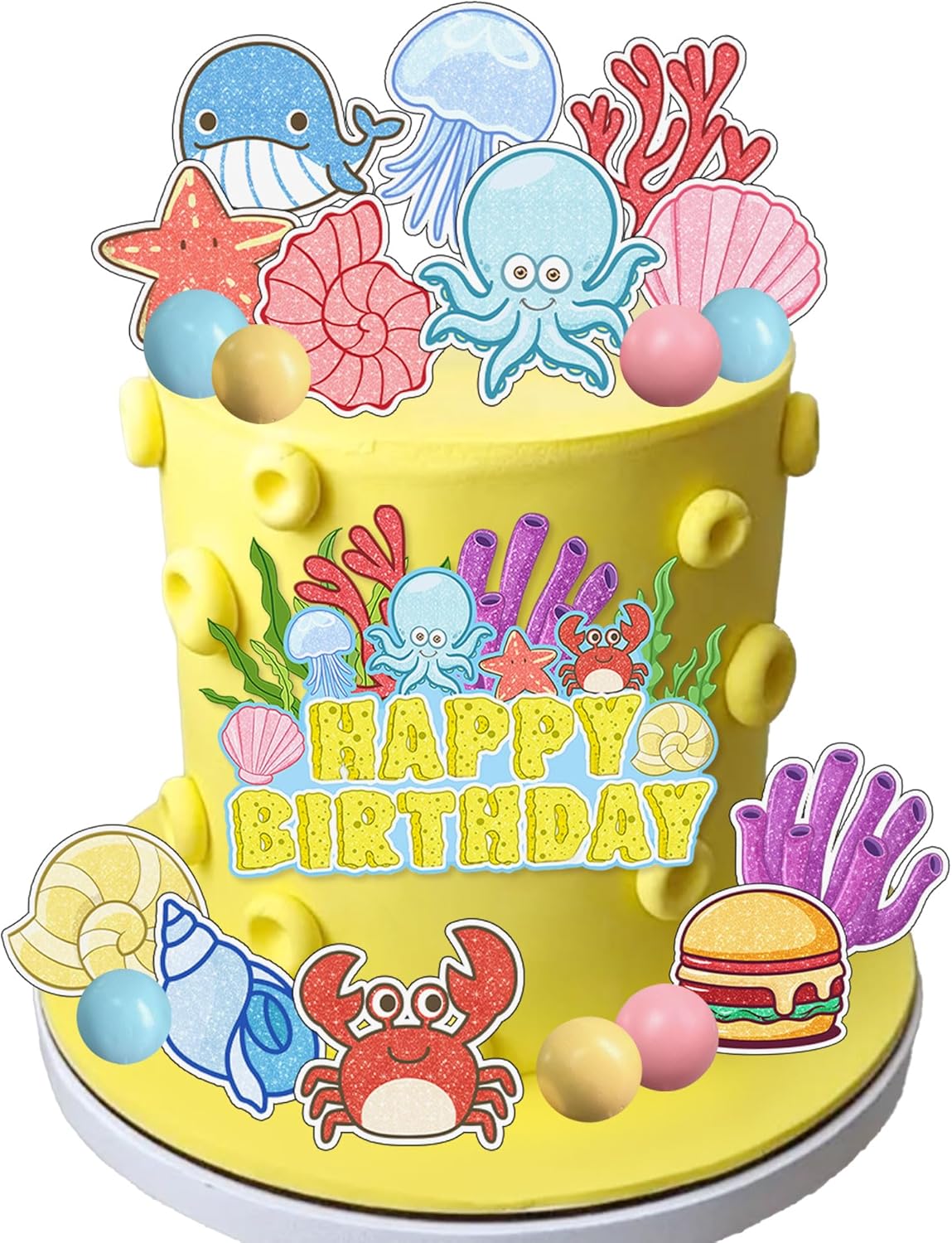 Under The Sea Birthday Cake Decorations Set