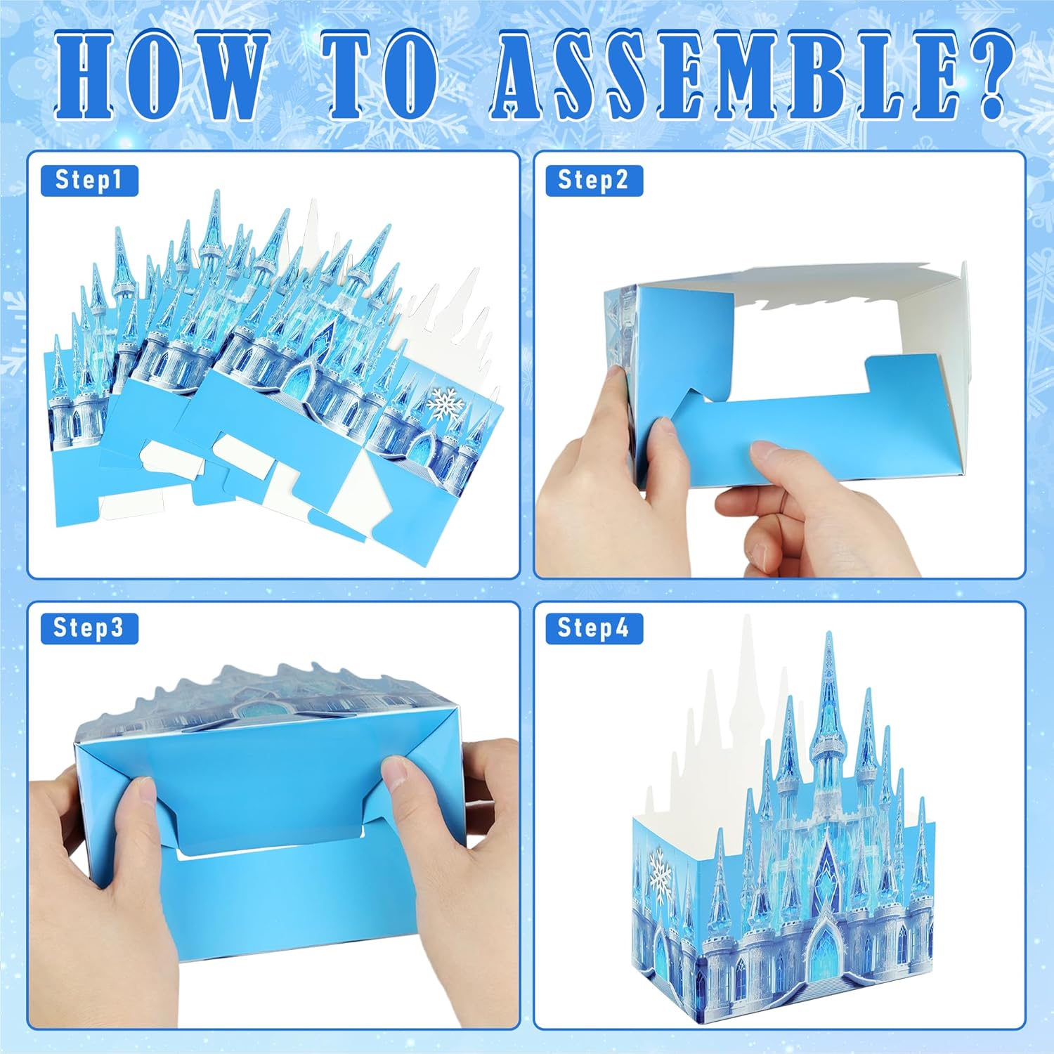 16Pcs Snowflake Favor Boxes for Winter Party Supplies