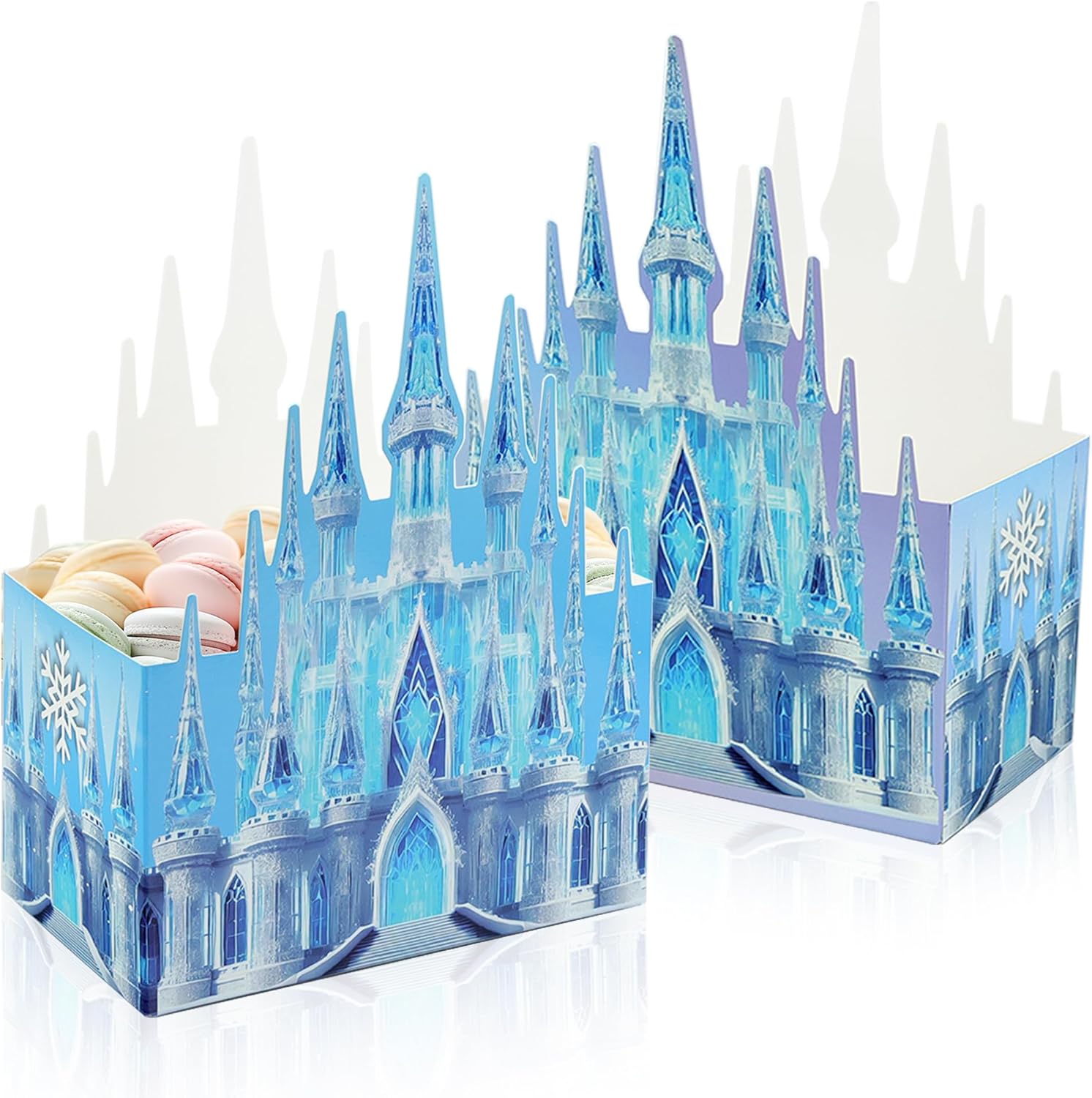 16Pcs Snowflake Favor Boxes for Winter Party Supplies