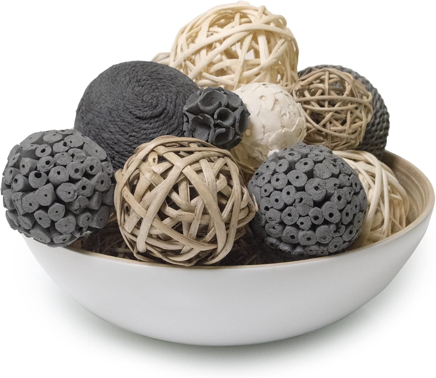 ANDALUCA Decorative Balls Vase Filler Bag Grey