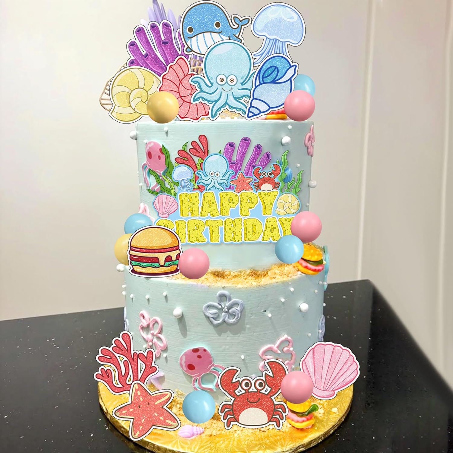 Under The Sea Birthday Cake Decorations Set