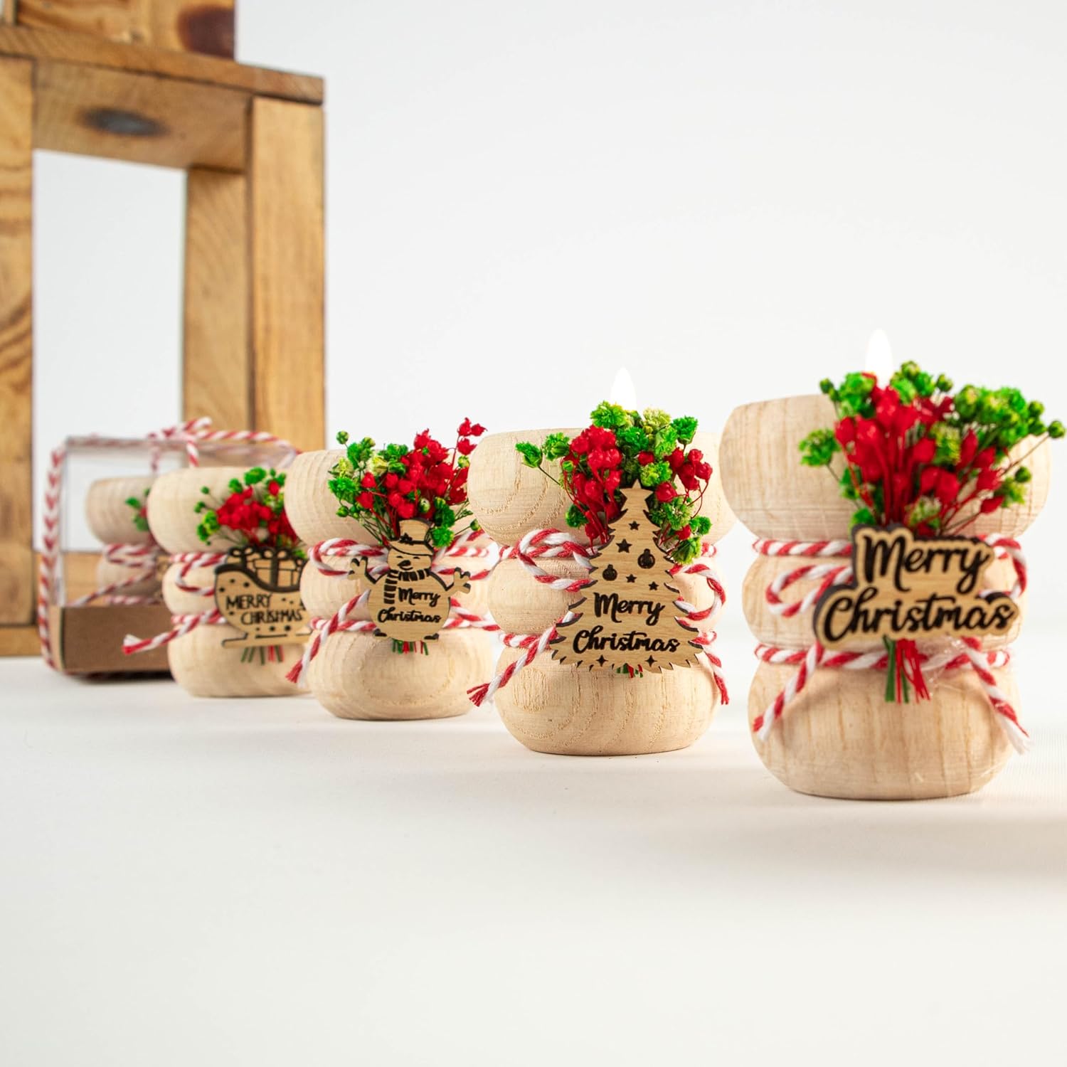 Happy Times Favors Christmas Candle Holders Pack of 10
