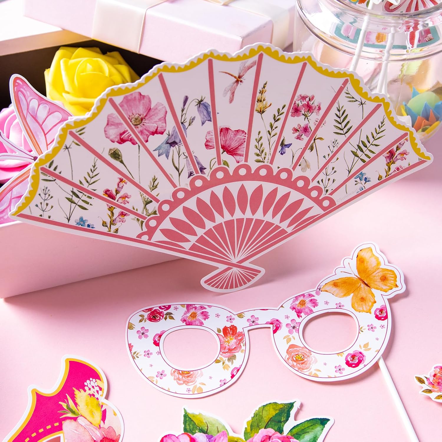 Paper Jazz Tea Party Photo Booth Props 14 Pcs