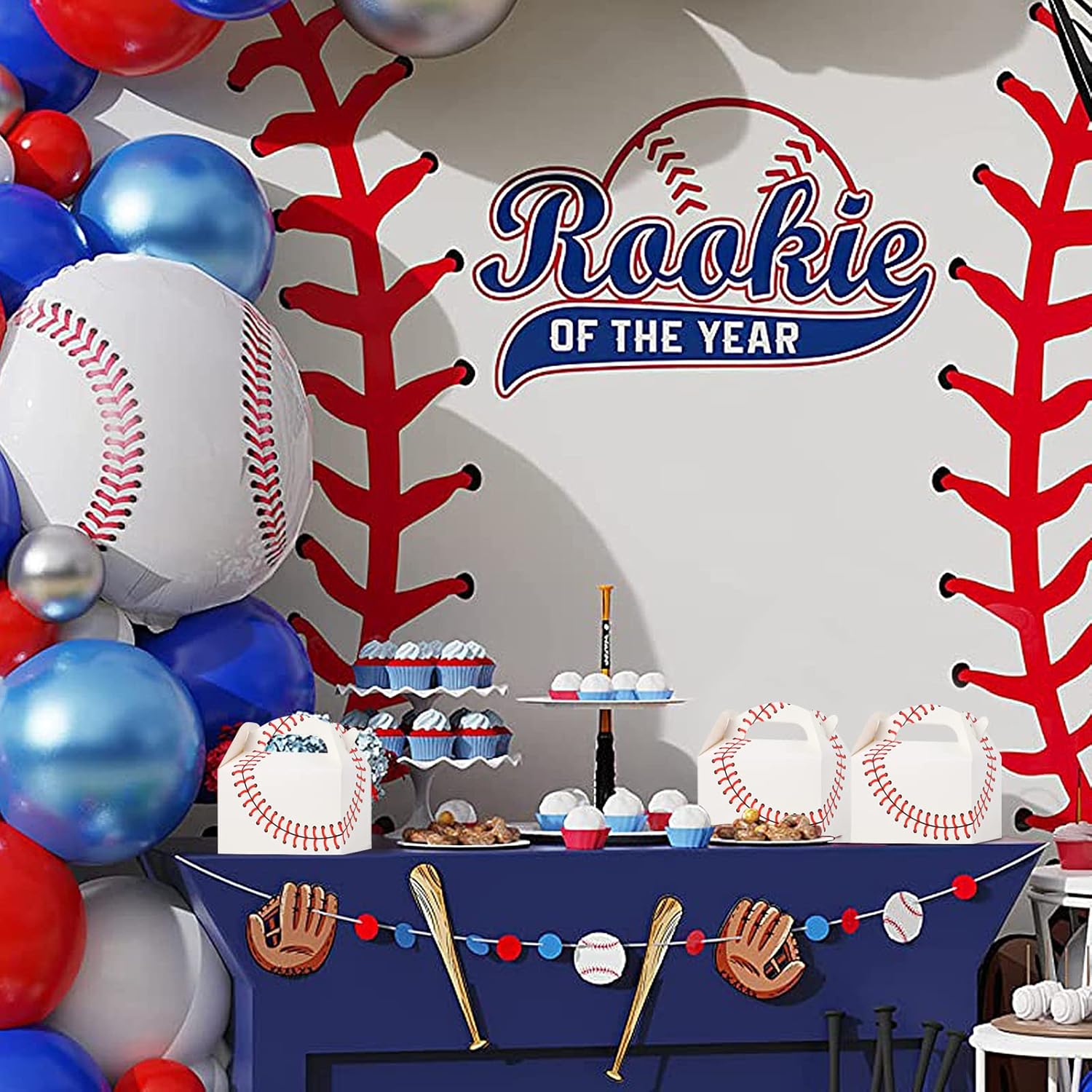 CCINEE Baseball Treat Boxes 16 PCS Party Favor Gift Bags