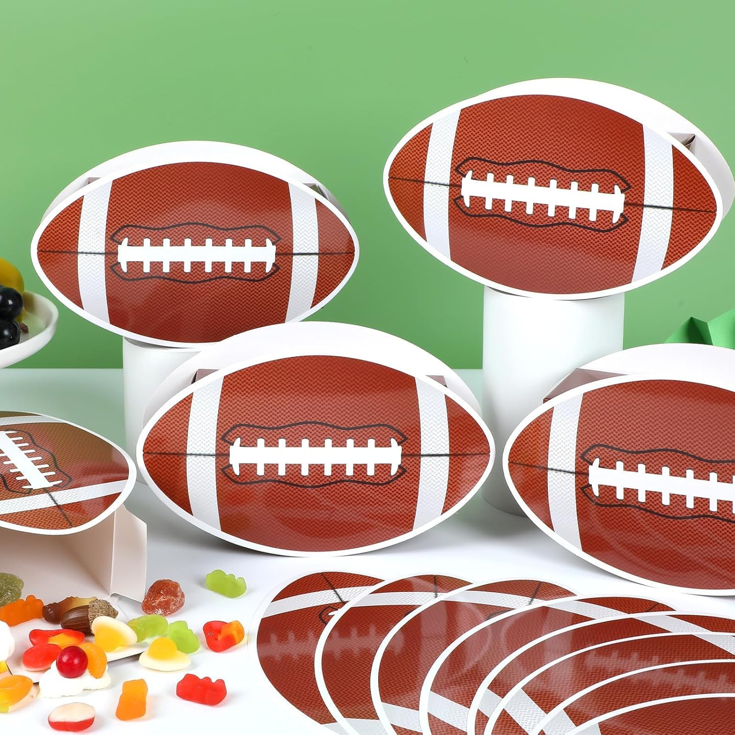 Lonfliness 24 Pack Football Shape Treat Boxes
