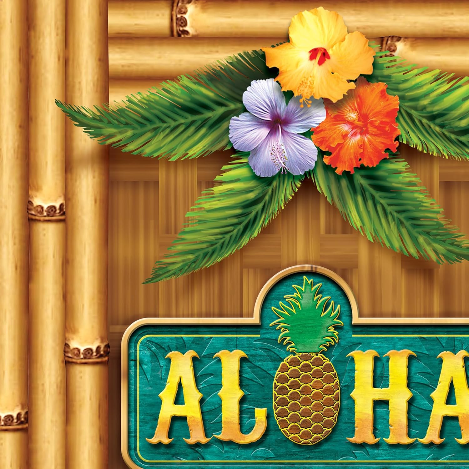 Beistle 3 Piece Plastic Aloha Door Covers for Luau