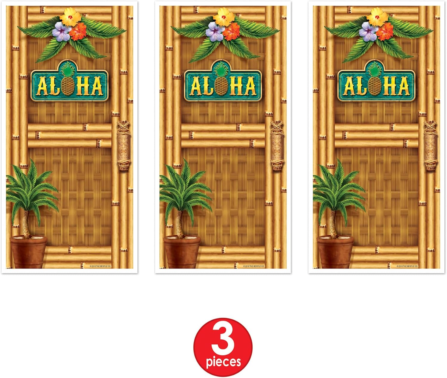 Beistle 3 Piece Plastic Aloha Door Covers for Luau