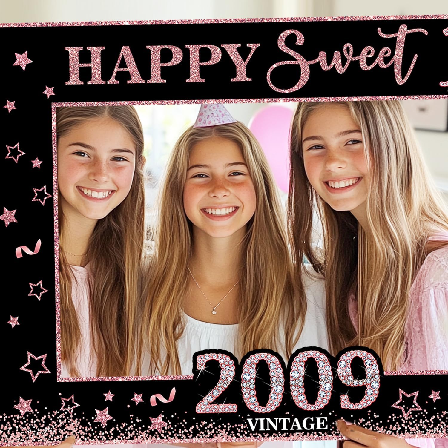 Sweet 16 Photo Booth Props Set for Girls