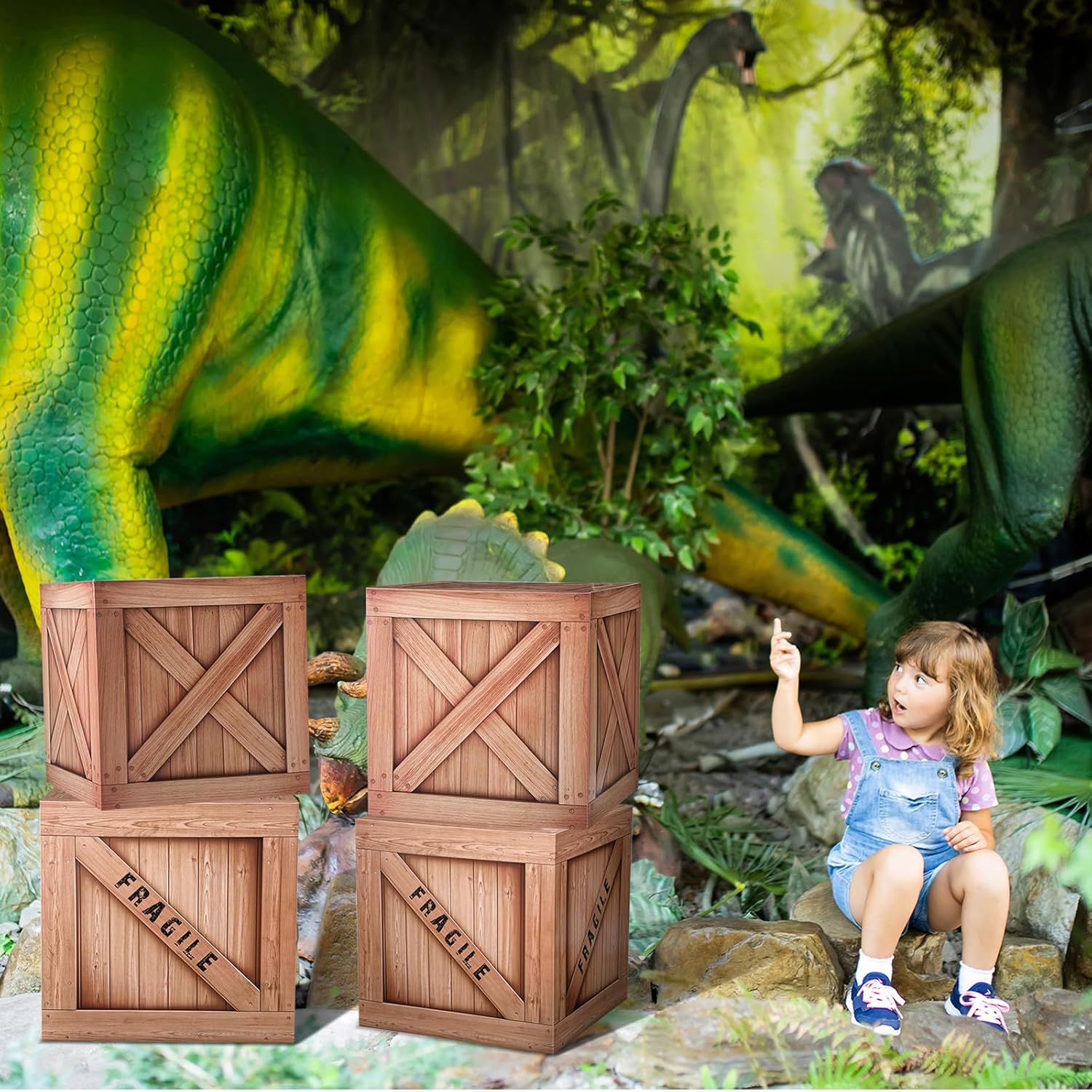 Humyoun 4 Pcs Jungle Themed Party Favor Boxes
