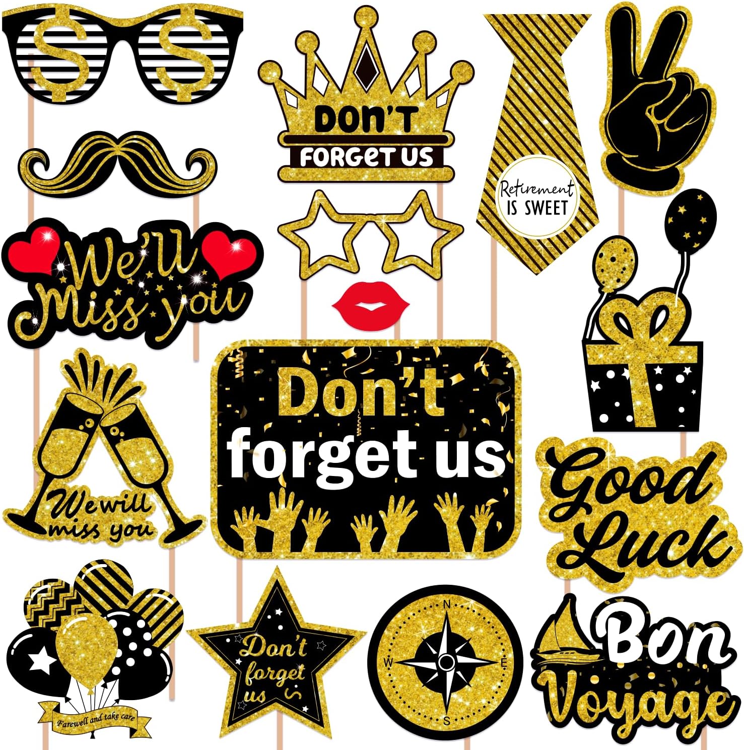 Wilburies Going Away Party Photo Booth Props Kit