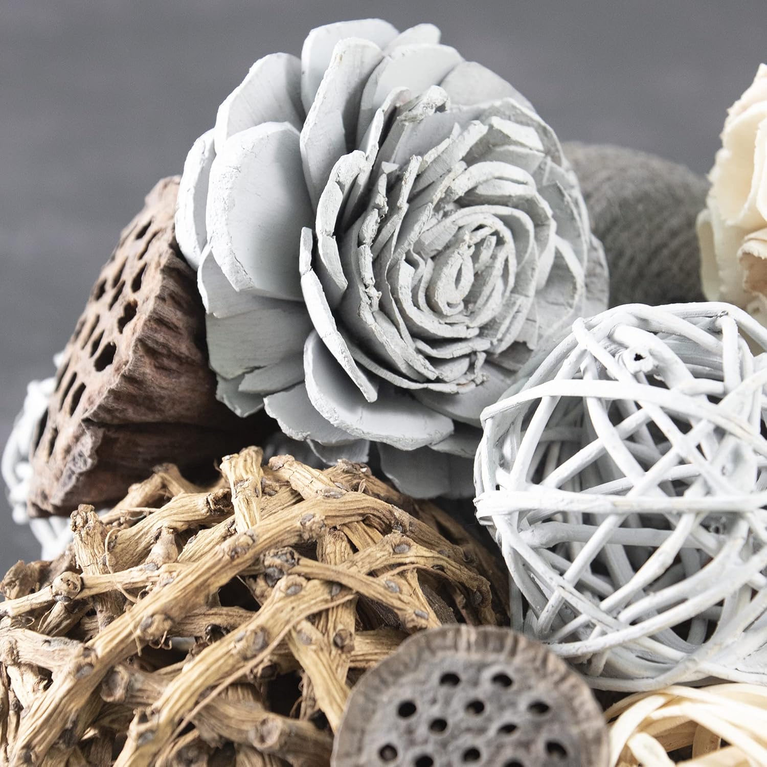 Grey Rose Vase and Bowl Fillers Home Decor