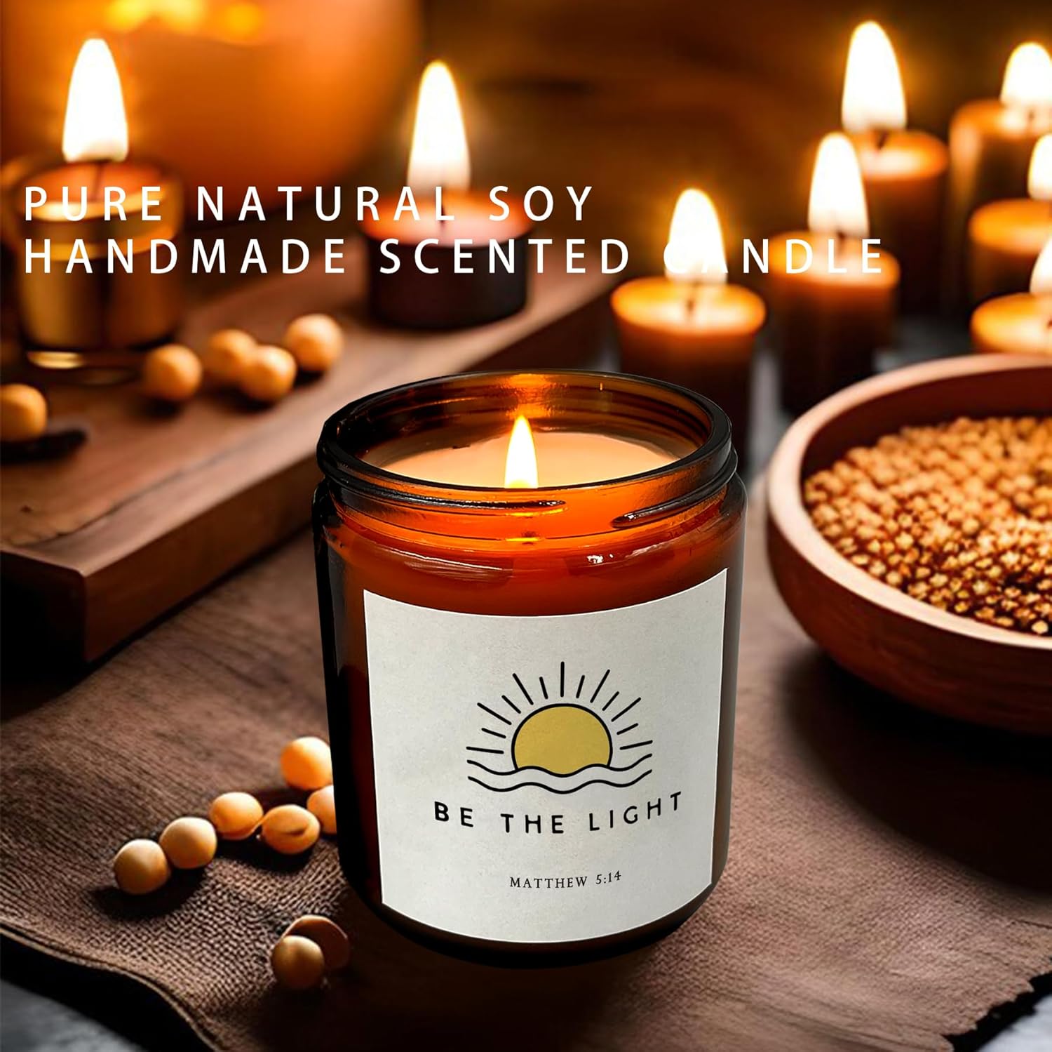 Christian Candle Religious Candles Sun Candle 8 Oz